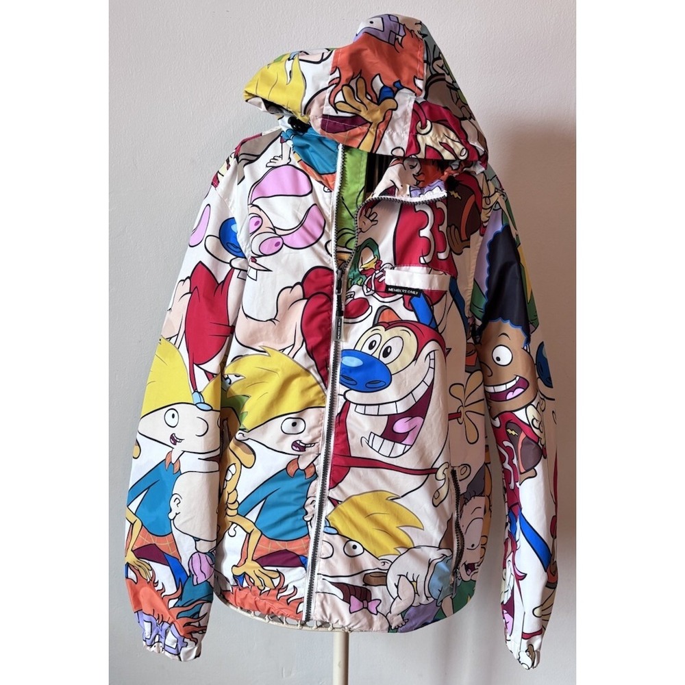90s Members Only x Nickelodeon Rugrats Multi‎ Color Windbreaker Jacket Men Small